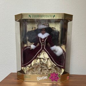 Barbie Holiday Edition in Burgundy and Gold NRFB